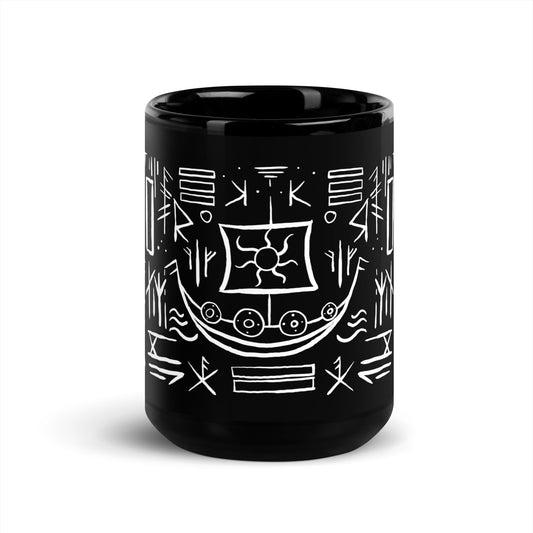 A Viking Tale Black Glossy Mug